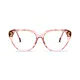 Cat-eye Transparent Brown Eyeglasses