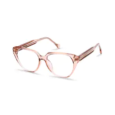 Cat-eye Transparent Brown Eyeglasses