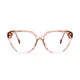 Cat-eye Transparent Brown Eyeglasses