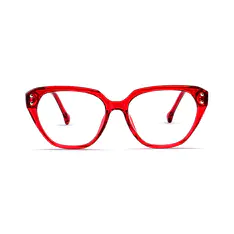 Cat-eye Transparent Red Eyeglasses