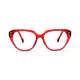 Cat-eye Transparent Red Eyeglasses