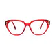 Cat-eye Transparent Red Eyeglasses