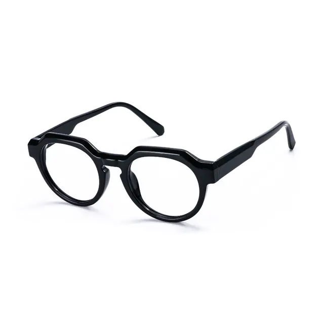 Oval Black Eyeglasses