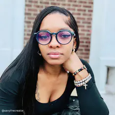 Oval Transparent Blue Eyeglasses