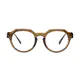 Oval Transparent Brown Eyeglasses