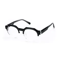 Oval Black/Clear Eyeglasses