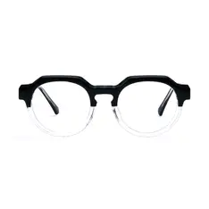 Oval Black/Clear Eyeglasses