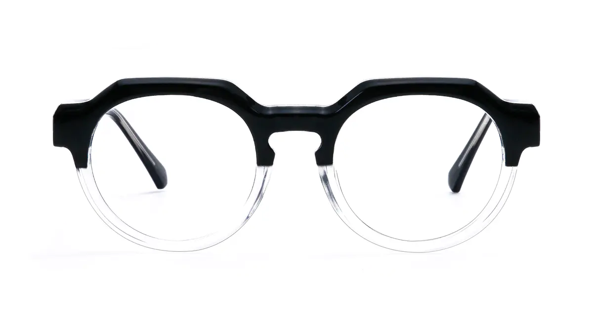 Oval Black/Clear Eyeglasses