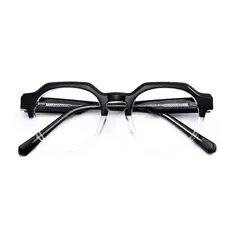 Oval Black/Clear Eyeglasses