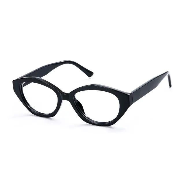 Oval  Black Eyeglasses