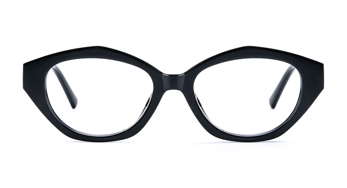 Oval  Black Eyeglasses