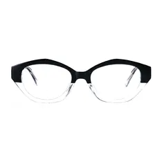 Oval Black/Clear Eyeglasses