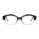 Oval  Black/Pink Eyeglasses
