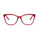 Square Transparent Red Eyeglasses