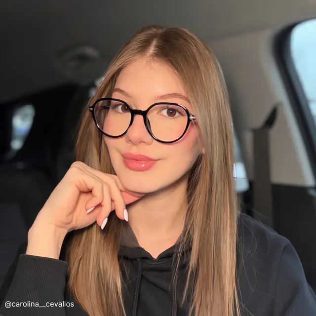 Oval Black Eyeglasses