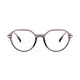 Oval Transparent Brown Eyeglasses