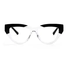 Oval Black/Clear Eyeglasses