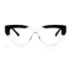 Oval Black/Clear Eyeglasses
