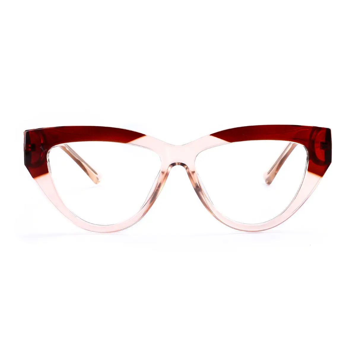 Oval Red/Pink Eyeglasses