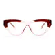 Oval Red/Pink Eyeglasses
