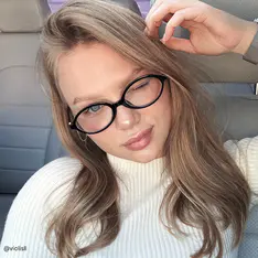 Oval Black Eyeglasses