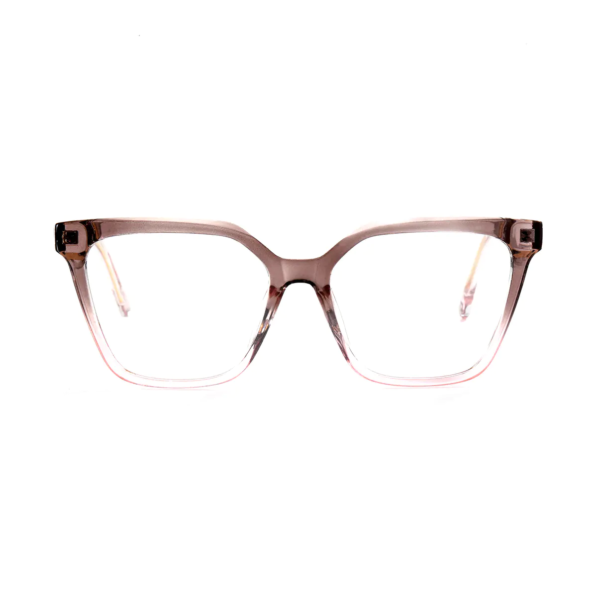 Geometric Transparent Gray Eyeglasses