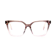Geometric Transparent Gray Eyeglasses