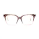 Geometric Transparent Gray Eyeglasses