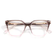 Geometric Transparent Gray Eyeglasses