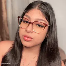 Round Transparent Brown Eyeglasses