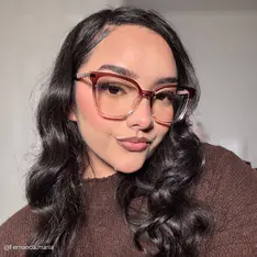 Round Transparent Brown Eyeglasses