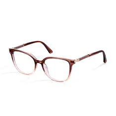 Round Transparent Brown Eyeglasses