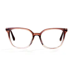 Round Transparent Brown Eyeglasses