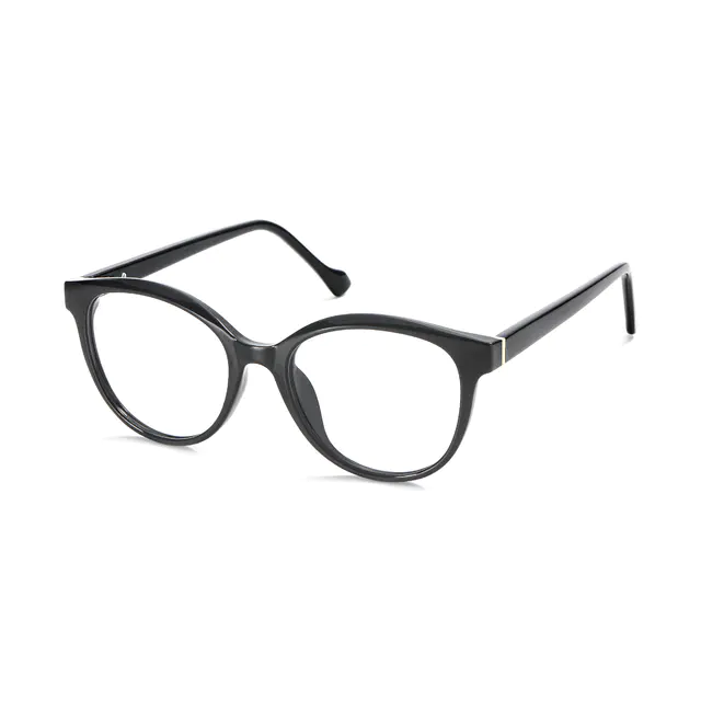 Oval Black Eyeglasses