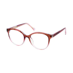 Oval Transparent Pink Eyeglasses