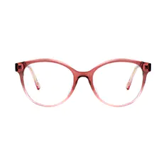 Oval Transparent Pink Eyeglasses