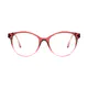 Oval Transparent Pink Eyeglasses