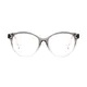 Oval Transparent Gray Eyeglasses