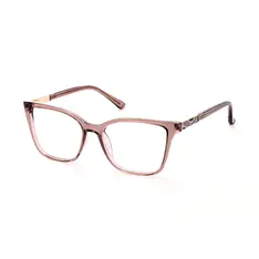 Rectangle Transparent Brown Eyeglasses