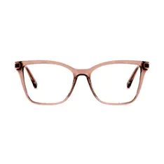 Rectangle Transparent Brown Eyeglasses