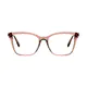 Rectangle Transparent Brown Eyeglasses