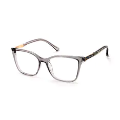 Rectangle Transparent Gray Eyeglasses