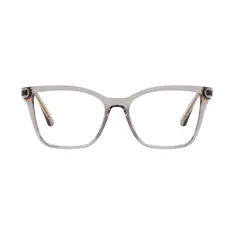 Rectangle Transparent Gray Eyeglasses