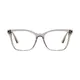 Rectangle Transparent Gray Eyeglasses