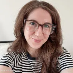 Geometric Transparent Gray Eyeglasses