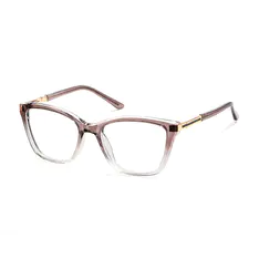 Geometric Transparent Gray Eyeglasses