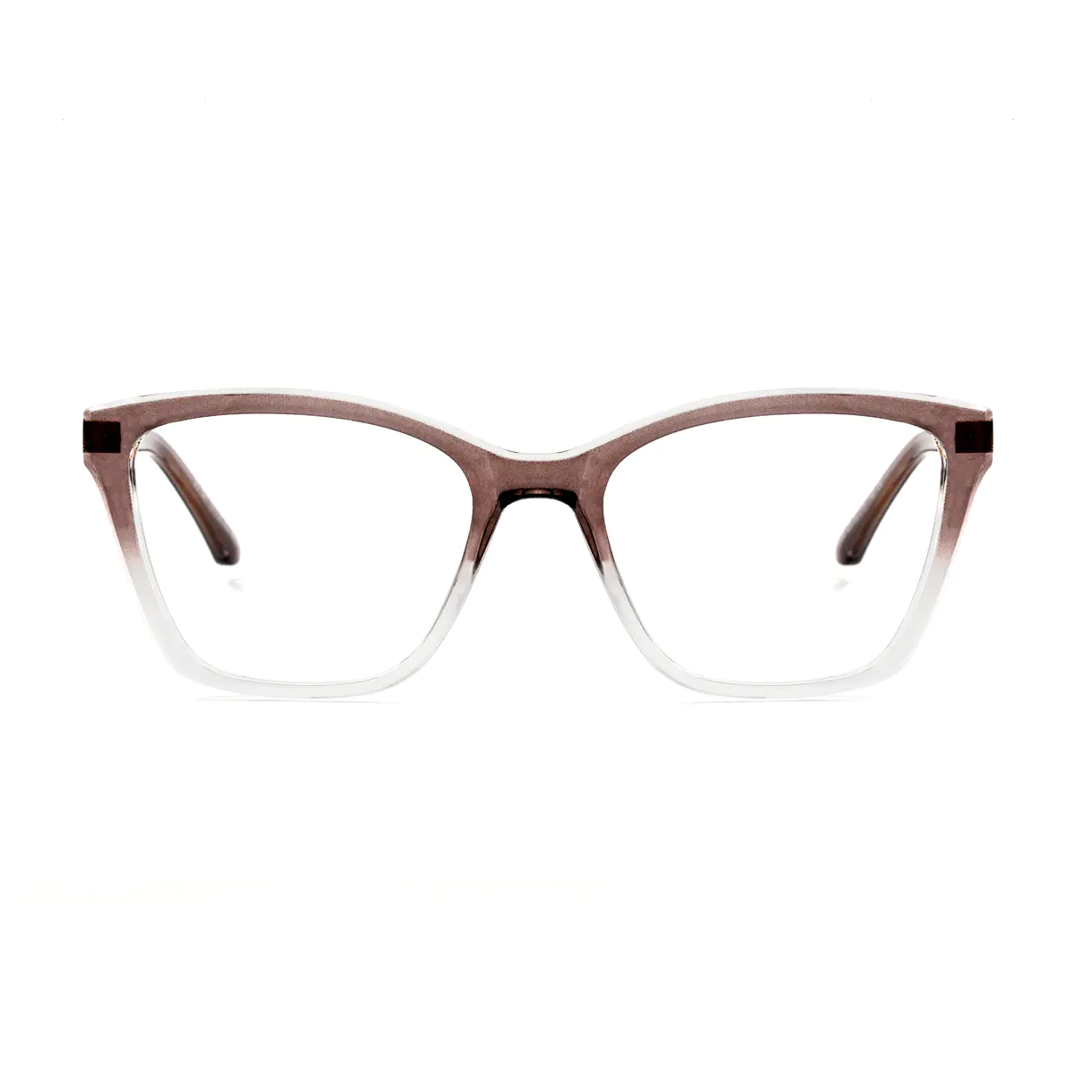 Geometric Transparent Gray Eyeglasses