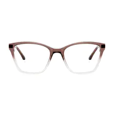 Geometric Transparent Gray Eyeglasses