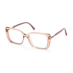 Rectangle Transparent Brown Eyeglasses