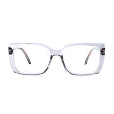 Rectangle Transparent Gray Eyeglasses